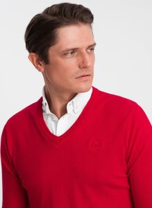 Ombre Clothing Klassischer Pullover für Männer Kemuel rot XL Ombre Clothing Klassischer Pullover für Männer Kemuel rot XL