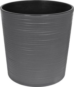 Blumentopf LAMELA Blumentopf MALWA DLUTO - gezahnt, Durchmesser 30cm, Höhe 30,5cm, Graphit
