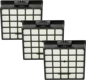 vhbw 3x Staubsaugerfilter kompatibel mit Siemens Z2.0, VSZ 31455, Z3.0, VSZ 41666/01, Z1.0, Z4.0 Staubsauger - HEPA-Filter Schwarz Weiß