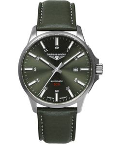 Pánské hodinky Bauhaus Green Automatic, Miyota 8315, Japonsko, rezerva chůze 60 hodin, 21 šperků