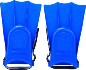 Tauchflossen, Kinder, PVC, leicht, Schwimmtraining, Schnorcheln, kurz, Blau, Größe 25-30 Yard