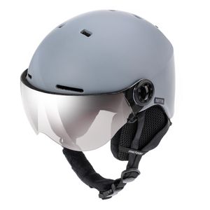 meteor FALVEN Skihelm Snowboardhelm Snowboard Helm Ski Helmet mit Visier grau