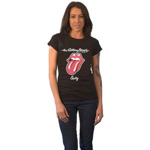 The Rolling Stones - "Sixty Plastered" T-Shirt für Damen RO3636 (L) (Schwarz)
