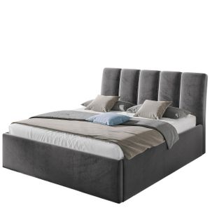 MIRJAN24 Bett Sensi, Stilvoll Ehebett mit Bettkasten, Schlafzimmer Doppelbett, Polsterbett (Fresh 32, Größe: 160x200 cm)