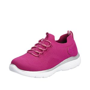 Rieker Damen Sneaker Sock Schlupfschuh Gummizug MemoSoft M5074, Größe:39 EU, Farbe:Pink