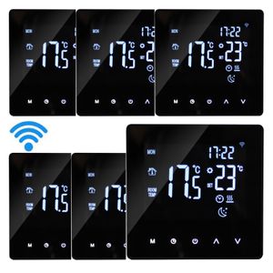6X Digital WiFi Thermostat Smart Raumthermostat für Warmwasserbereitung Wöchentlich Programmierbare Temperaturregler für Fußbodenheizung Wasserheizung, Schwarz