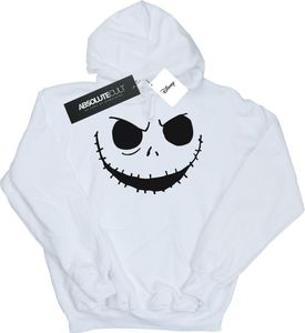Disney - "Nightmare Before Christmas Jack's Face" Kapuzenpullover für Damen BI12234 (M) (Weiß)
