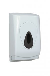 PlastiQline Toilettenpapierspender Einzel blattentnahme aus weißem Kunststoff zur Wandmontage