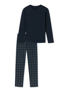 Schiesser schlafanzug pyjama schlafmode Fine Interlock nachtblau 56