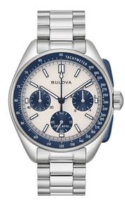 Bulova Herren Quarz Armbanduhr aus Edelstahl mit Wechselband - Lunar Pilot Chronograph - 98K112