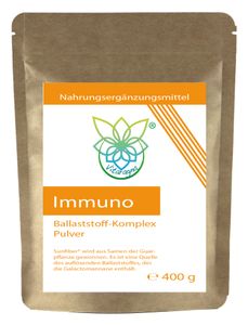 VITARAGNA® Sunfiber Immuno Ballaststoff-Komplex als Pulver aus der Guarpflanze, Guargummi und Gummi Arabicum - für die Darmflora und Darm-Bakterien, 400g, niedriges FODMAP