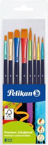 Pelikan 701181 Pelikan Premium Pinsel-Set Größe 3, 4, 6, 8, 10, 12, 8-teilig
