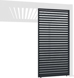 Weide Horizontale Lamellenwand für Weide Pergola | anthrazit | aus Aluminium