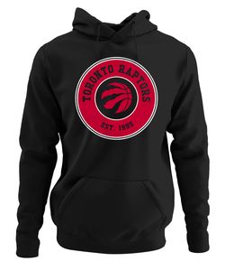 Toronto Raptors - Basketball NBA Team Kapuzenpullover Hoodie, Schwarz, M, Vorne