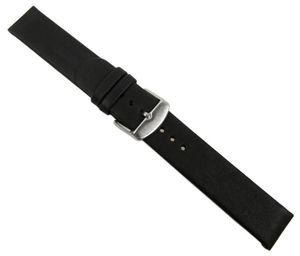 Uhrenarmband Kalbsleder schwarz Herzog Design II 20529S, Stegbreite:16mm
