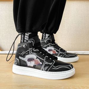 Anime Jujutsu Kaisen Co-branded Sneakers Herren Damen High Top Running Shoes Sportschuhe Schwarz Gr.40