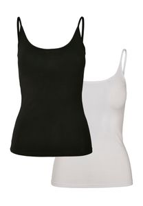 Urban Classics Female Shirt Ladies Basic Top 2-Pack Black/White-3XL