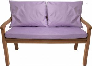 Vankúše na záhradnú lavicu Fialová | Vankúš na sedenie 130x60x7 + opierka chrbta 2x 56x50cm | Vankúše na záhradnú pohovku pre 2 osoby | Vankúše na záhradnú hojdačku