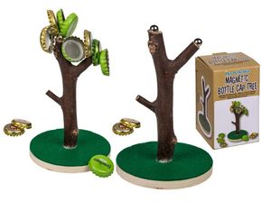 Magnetický sběrač korunkových zátek, strom na dřevěném stojanu, pivní hra