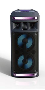 Denver Party Speaker BPS-351 Bluetooth-Party-Lautsprecher LED-Licht 80W USB AUX