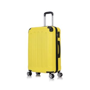 Flexot® F-2045 Koffer Reisekoffer Hartschale Hardcase Doppeltragegriff mit Zahlenschloss Gr. XL Farbe Gelb
