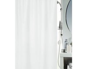 Spirella Anti-Schimmel Duschvorhang - Anti-Bakteriell, waschbar, wasserdicht, Polyester, „Altro“ 120x200cm Weiß