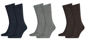 TOMMY HILFIGER pánske ponožky, 2-pack - Classic, ponožky, jednofarebné hnedé 43-46