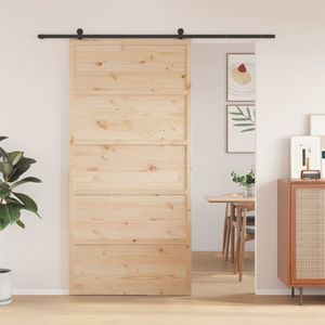 vidaXL Stodolové dvere 100x208 cm z masívneho borovicového dreva