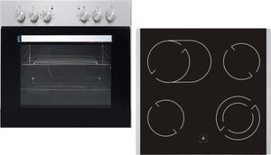 PKM BIC7 GK IX-2 Herdets mit Glaskeramikkochfeld, Bräterzone, Dualzone 56 Liter Garraum, 8300 Watt, 60cm breit, Edelstahl