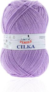 100g Strickgarn CILKA by VLNIKA Klassikgarn Strickwolle Häkelgarn Sommergarn, Farbe:lila