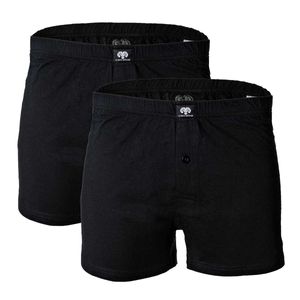 CECEBA Herren Shorts, 2er Pack - Boxershort, Basic, Baumwolle, M-8XL, einfarbig Schwarz 5XL