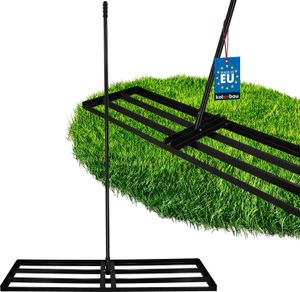 KOTARBAU® Hráble na trávnik 120 x 30 cm z ocele s hliníkovou rukoväťou 180 cm Hráble na vyrovnávanie trávnika Hráble na trávnik Hráble na trávnik z nerezovej ocele Príslušenstvo na trávnik