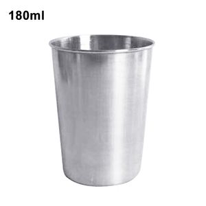 30/70/180/320 ml Edelstahl Tasse Trinken Kaffee Bier Tee Campingwasserbecher-SilberGröße:180ml