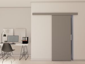 Minio, Schiebetür, Zimmertür, Innentür, "CLEAN A", 76 cm, Grau Farbe