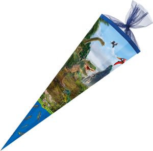 Nestler Schultüte Schleich Dino 85 cm 6-eckig Tüll/Textilborte
