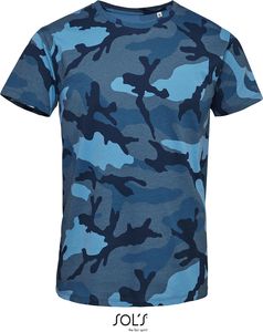 SOLS Herren Tričko Camouflage 01188 Camouflage Blue Camo XXL