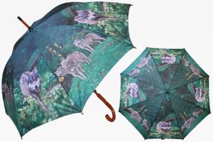 1 Regenschirm Wölfe Automatikschirme Stockschirme Schirm Schirme Wolf Tiere