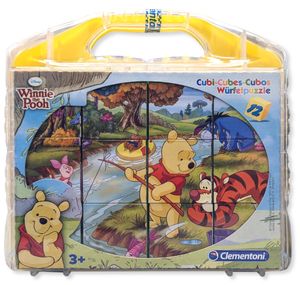 Clementoni 98720 - Disney - Winnie Puuh Würfelpuzzle im Koffer (12 Teile)