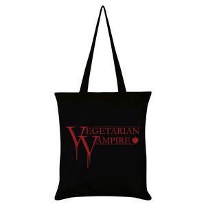 Grindstore - Tote Bag "Vegetarian Vampire" GR2565 (jedna velikost) (černá/červená)