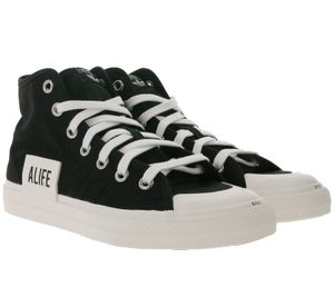 adidas x Alife Nizza High Top Sneaker coole Damen Skater-Schuhe Schwarz/Weiß, Größe:36 2/3