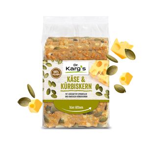 Dr. Kargs Käse Kürbiskern Vollkornknäckebrot vegetarisch 200g 5er Pack