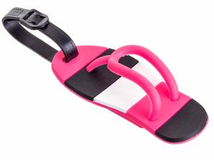 Cepewa Kofferanhänger 80915 FlipFlop-Design Adressanhänger Gepäckanhänger pink
