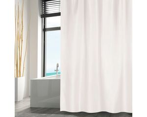 MSV Anti-Schimmel Duschvorhang - Anti-Bakteriell, waschbar, wasserdicht Polyester, „Weiß“ 240x200cm
