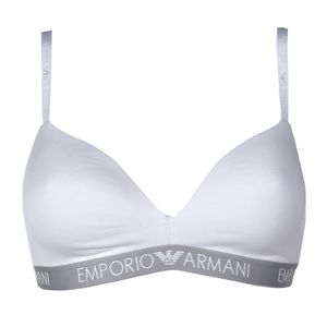 EMPORIO ARMANI Damen Bustier -  Softschale, bügellos, Triangle Bra, BH, Stretch Cotton Weiß XL