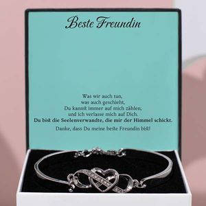 An meine unbiologische Schwester - Behalte mich immer in deinem Herzen Armband - NILAH_HEARTBRACELET