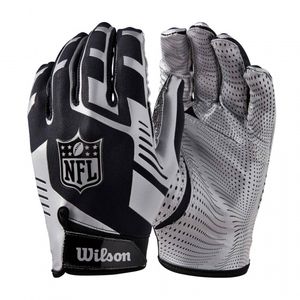Wilson NFL Stretch Fit Receivers Gloves WTF930700M, Rukavice, Pánske, Black