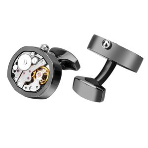 Manschettenknöpfe Steampunk Uhrwerk Form Manschettenknöpfe für Männer Herrenhemd Vintage Gears Uhr Manschettenknöpfe Business Hochzeitsgeschenke