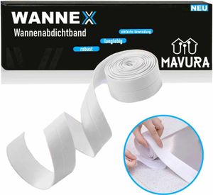 WANNEX tesniaca páska na vaňu Kúpeľňová vaňa, sprchový kĺb Páska na vaňu Tesnenie samolepiace 5 m