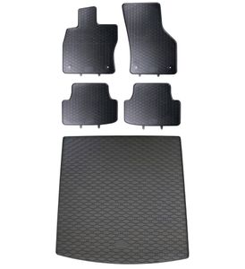 Gummi Fußmatten + Kofferraumwanne Set für VW Golf 7 Variant, Bj. 2013-