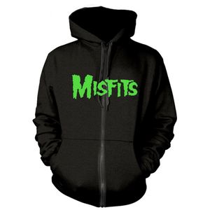 Misfits - Hoodie mit durchgehendem Reißverschluss für Herren TV1857 (XL) (Schwarz)